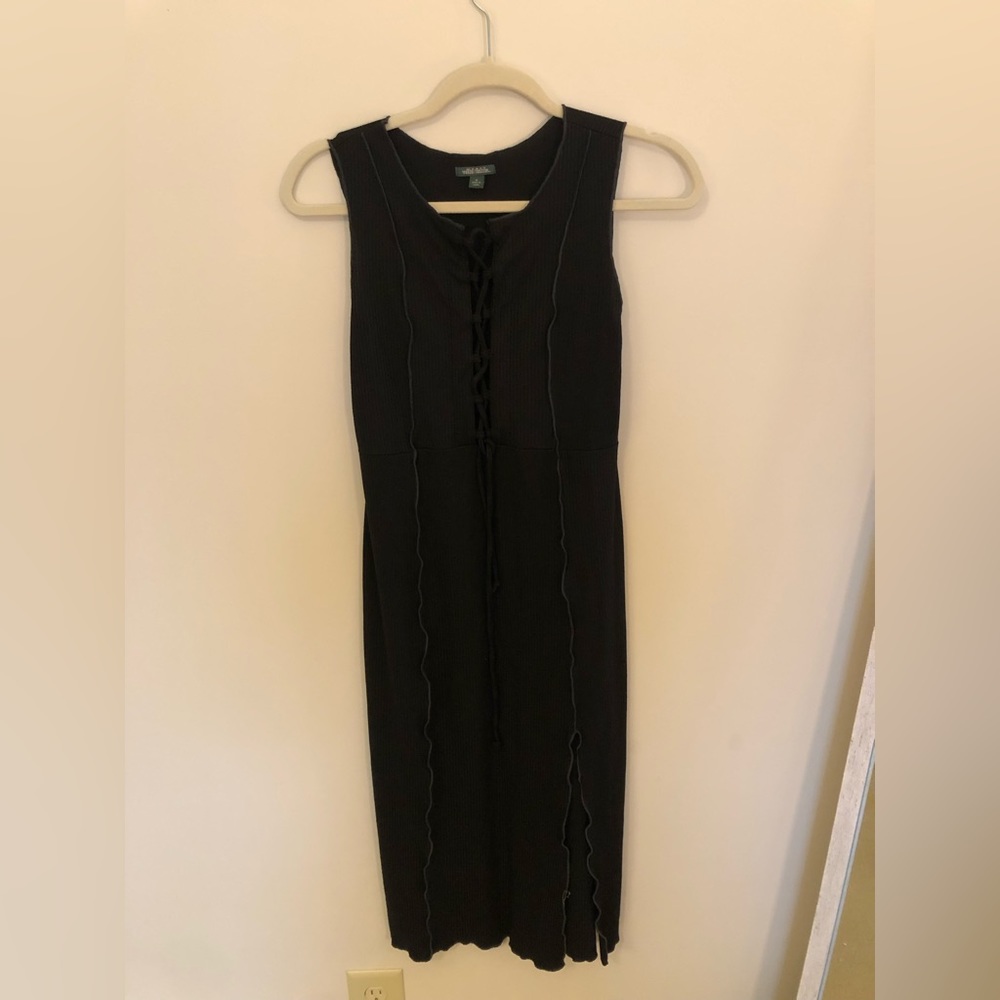 Wild fable midi dress with open chest drawstrings